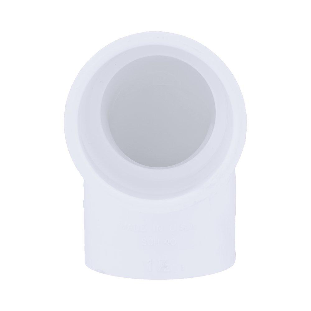 White PVC Schedule 40 90&deg; Socket x FPT Elbow 