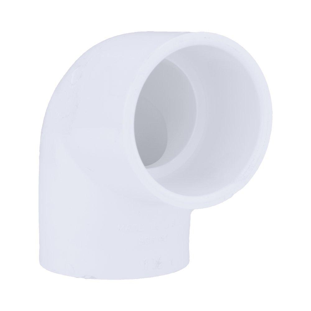 White PVC Schedule 40 90&deg; Socket x FPT Elbow 