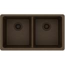 Elkay Mocha 33 x 18-1/2 in. No Hole Composite Double Bowl Undermount Kitchen Sink 