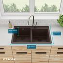 Elkay Mocha 33 x 22 in. No Hole Composite Double Bowl Drop-in Kitchen Sink 