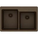Elkay Mocha 33 x 22 in. No Hole Composite Double Bowl Drop-in Kitchen Sink 