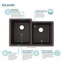 Elkay Mocha 33 x 20-1/2 in. No Hole Composite Double Bowl Undermount Kitchen Sink 