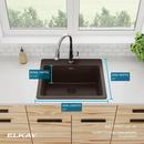 Elkay Mocha 25 x 22 in. No Hole Composite Single Bowl Drop-in Kitchen Sink 