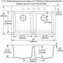 Elkay Mocha 33 x 22 in. No Hole Composite Double Bowl Drop-in Kitchen Sink 