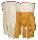 18 oz. Double Palm Glove with Safety Cuff in Brown in Brown