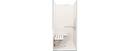 38 in. Low Profile Shower with Right-Hand Valve And Left-Hand Seat in White