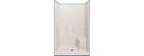 48 in. Acrylic Bar Shower with Left-Hand Seat in White