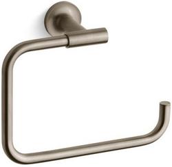 Rectangular Open Towel Ring in Vibrant Brushed Bronze