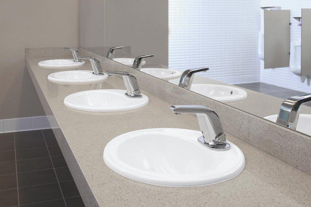 KOHLER Polished Chrome 0.5 gpm Single Hole Deck Mount Sensor Bathroom Sink Faucet 