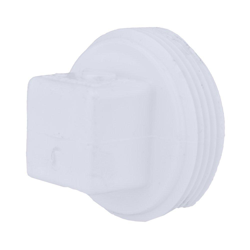 White PVC DWV Plug 