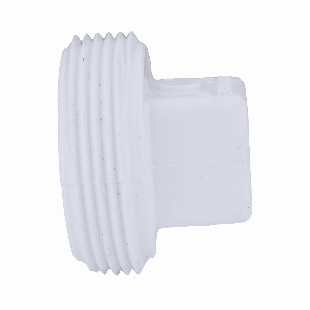 White PVC DWV Plug 