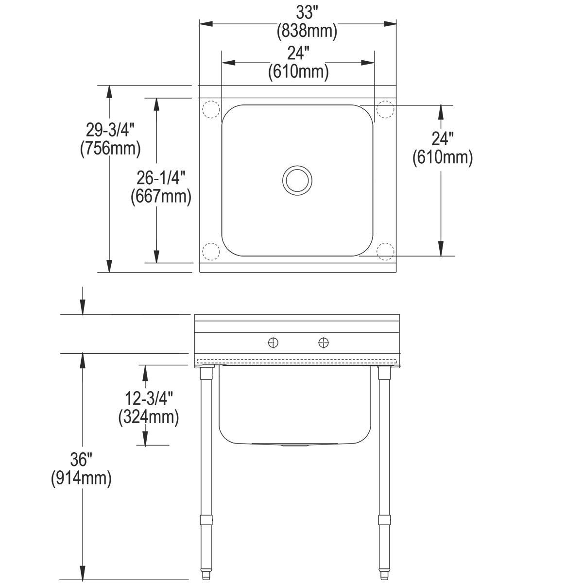 Elkay Buffed Satin Scullery Sink 