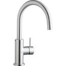 Single Handle Kitchen Faucet in Satin Stainless Steel