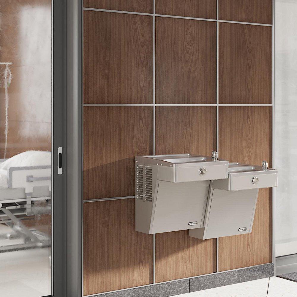 Elkay Stainless Steel 2-Level Wall Mount Bilevel Frost Resistant without Refrigerated 