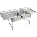 Elkay Buffed Satin 2-Basin Floor Mount Scullery Sink 