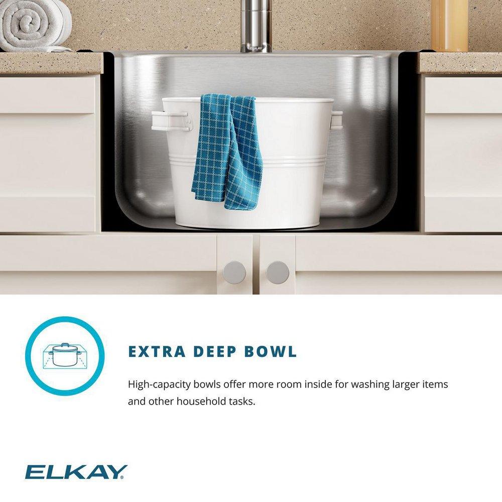 Elkay Brushed Satin 20 x 20 in. Drop-in Laundry Sink 