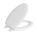 Jones Stephens White Elongated Closed Front with Cover Toilet Seat Toilet Seat 