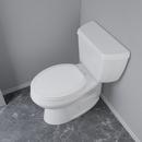 Jones Stephens White Elongated Closed Front with Cover Toilet Seat Toilet Seat 