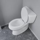 Jones Stephens White Elongated Closed Front with Cover Toilet Seat Toilet Seat 