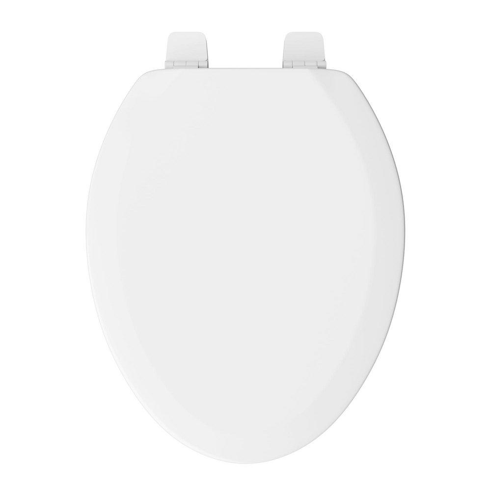 Jones Stephens White Elongated Closed Front with Cover Toilet Seat Toilet Seat 