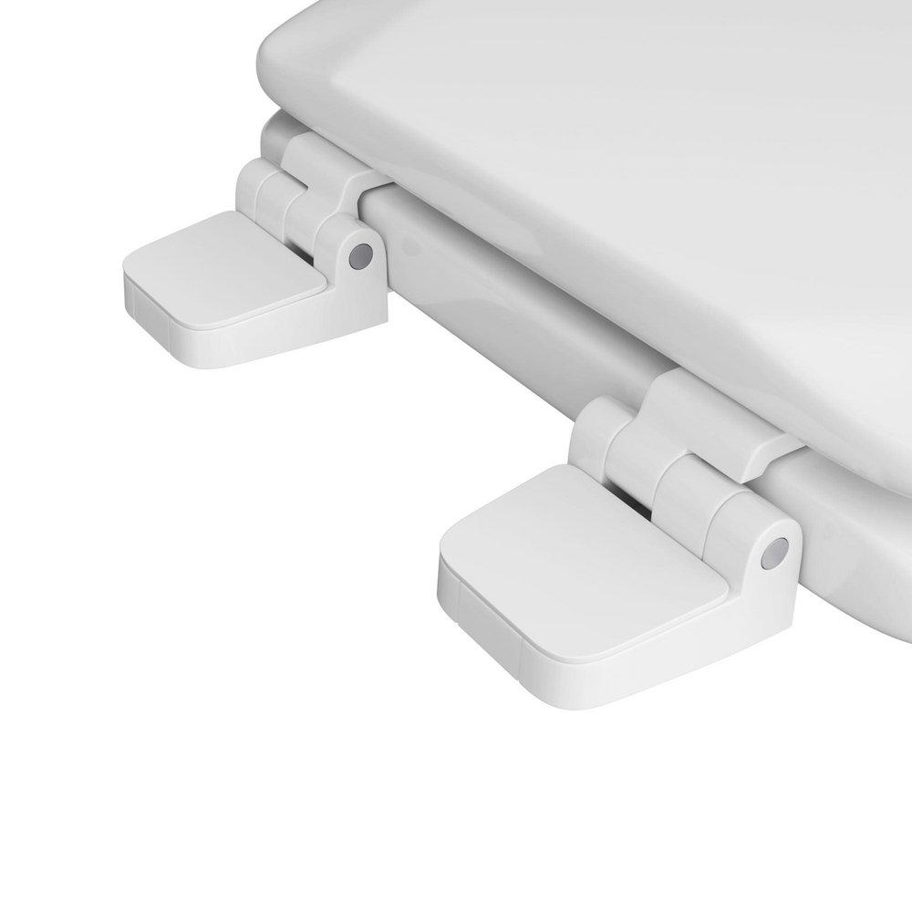 Jones Stephens White Elongated Closed Front with Cover Toilet Seat Toilet Seat 