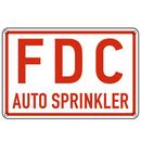 6 in. Aluminum Fire Department Connection Sprinkler Sign in Red and White