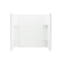60 x 32 x 55-1/4 in. Tub & Shower Complete Wall Set in White