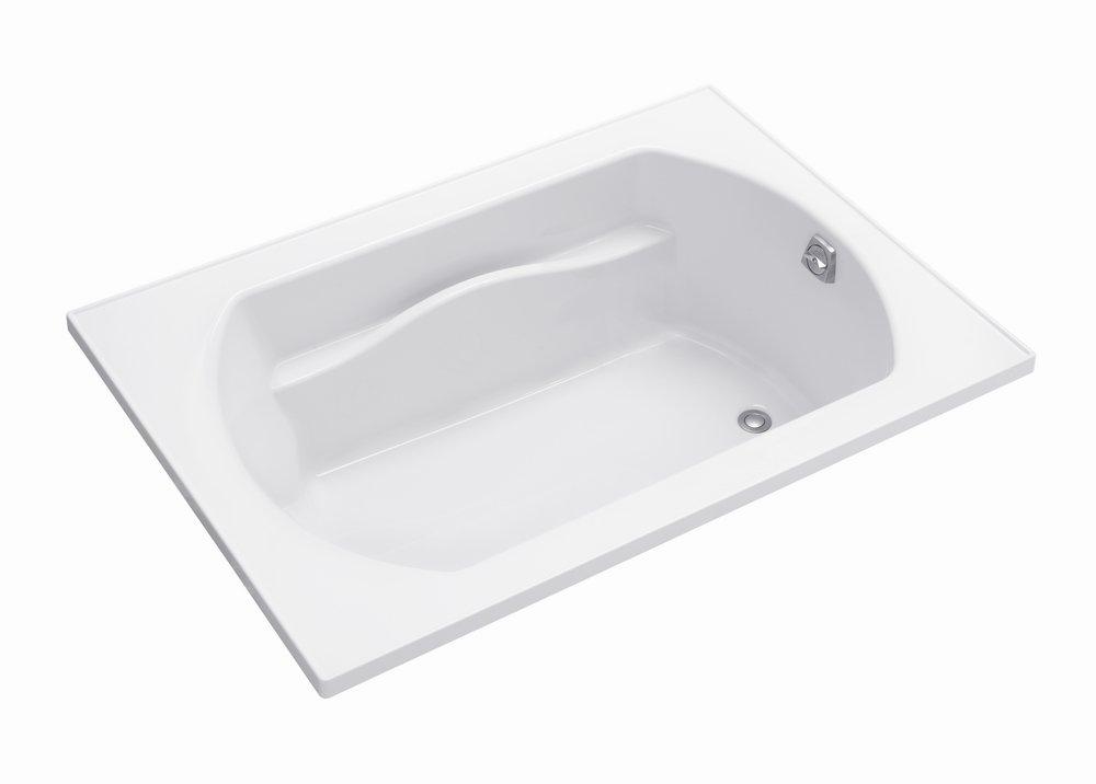 Sterling White 60 x 42 in. Soaker Drop-In Bathtub with Reversible Drain 
