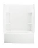 Sterling White 60 x 32 in. Vikrell Left Hand Drain Tub and Shower 