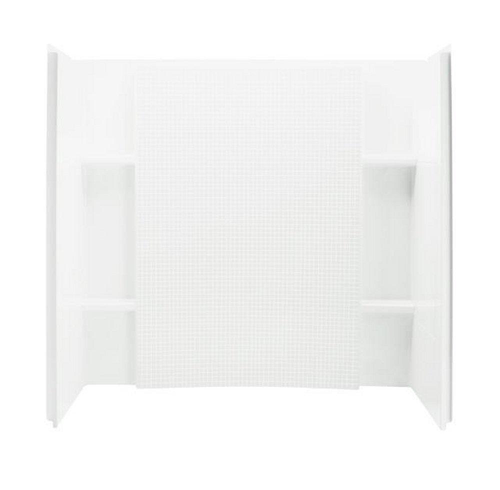 Sterling Biscuit 60 x 32 x 55-1/4 in. Tub & Shower Wall 