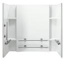 60 x 32 x 55-1/4 in. Tub & Shower Wall in White