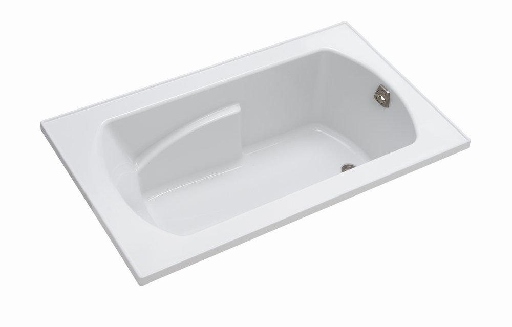 Sterling White 60 x 36 in. Soaker Drop-In Bathtub 