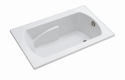 60 x 36 in. Soaker Drop-In Bathtub in White