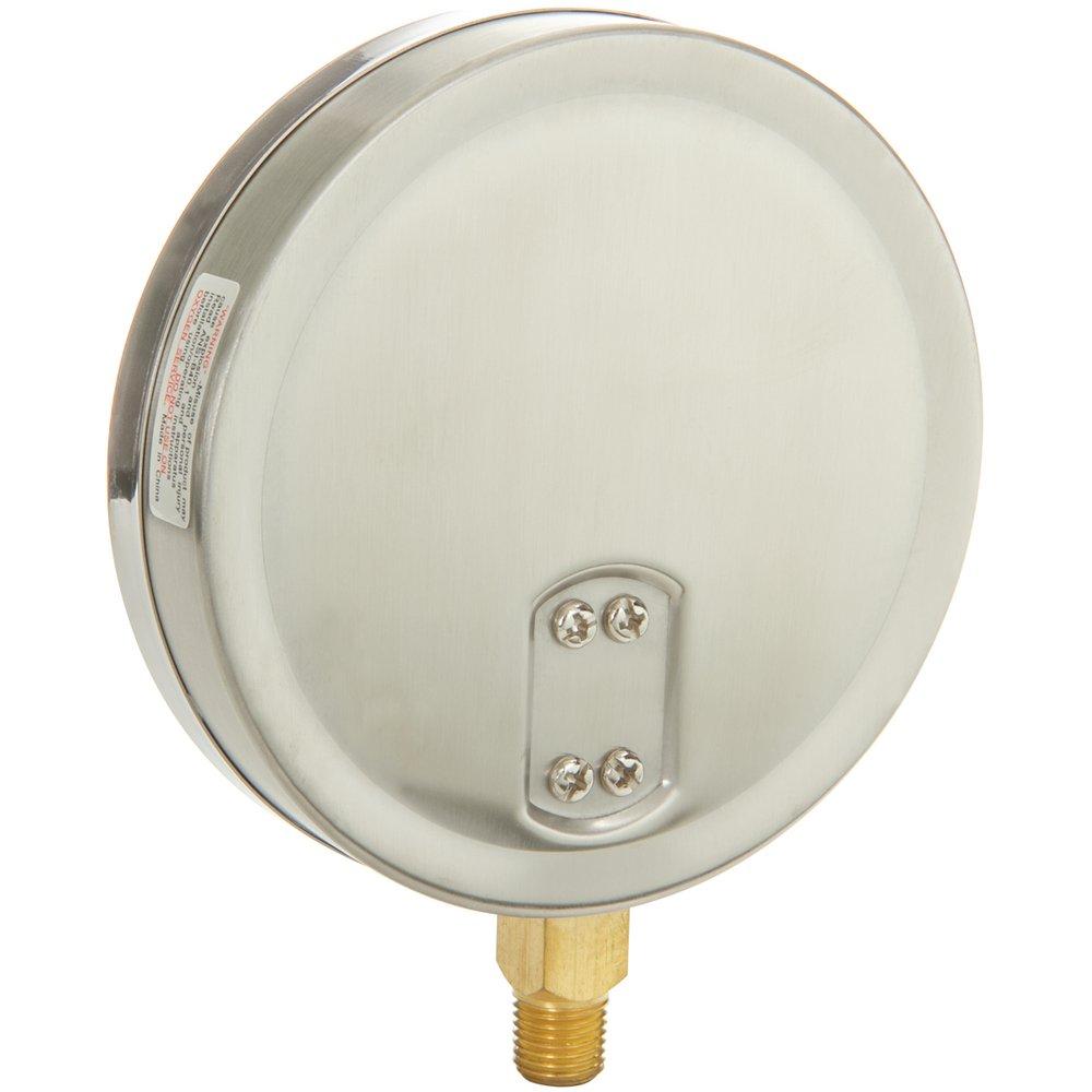 H.O. Trerice Stainless Steel 4-1/2 x 1/4 in. Vacuum Stainless Steel Lower Mount Bar Gauge 