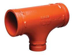 3 x 3 x 1-1/2 in. Grooved 1000# Painted Ductile Iron Reducing Tee