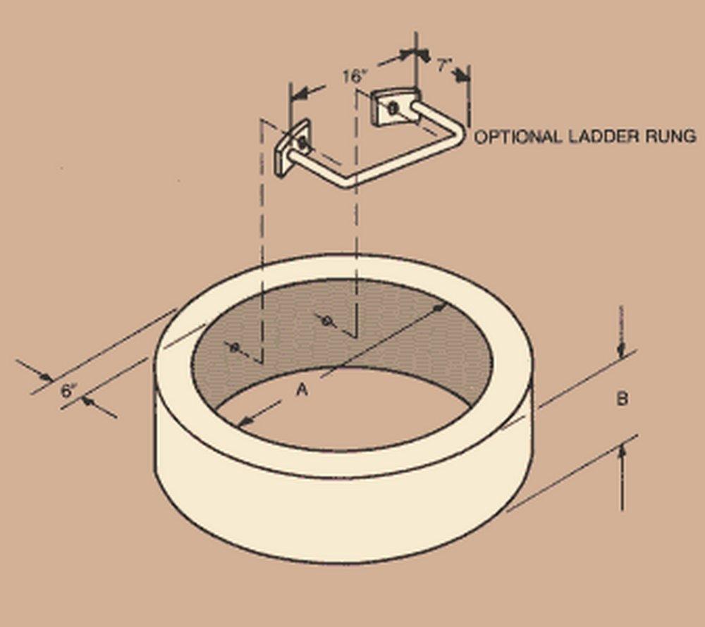 B & B Septic Tanks & Precast 48 in. Concrete Manhole Riser 