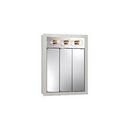 30 in. Surface Mount Tri-View Medicine Cabinet with Light in White