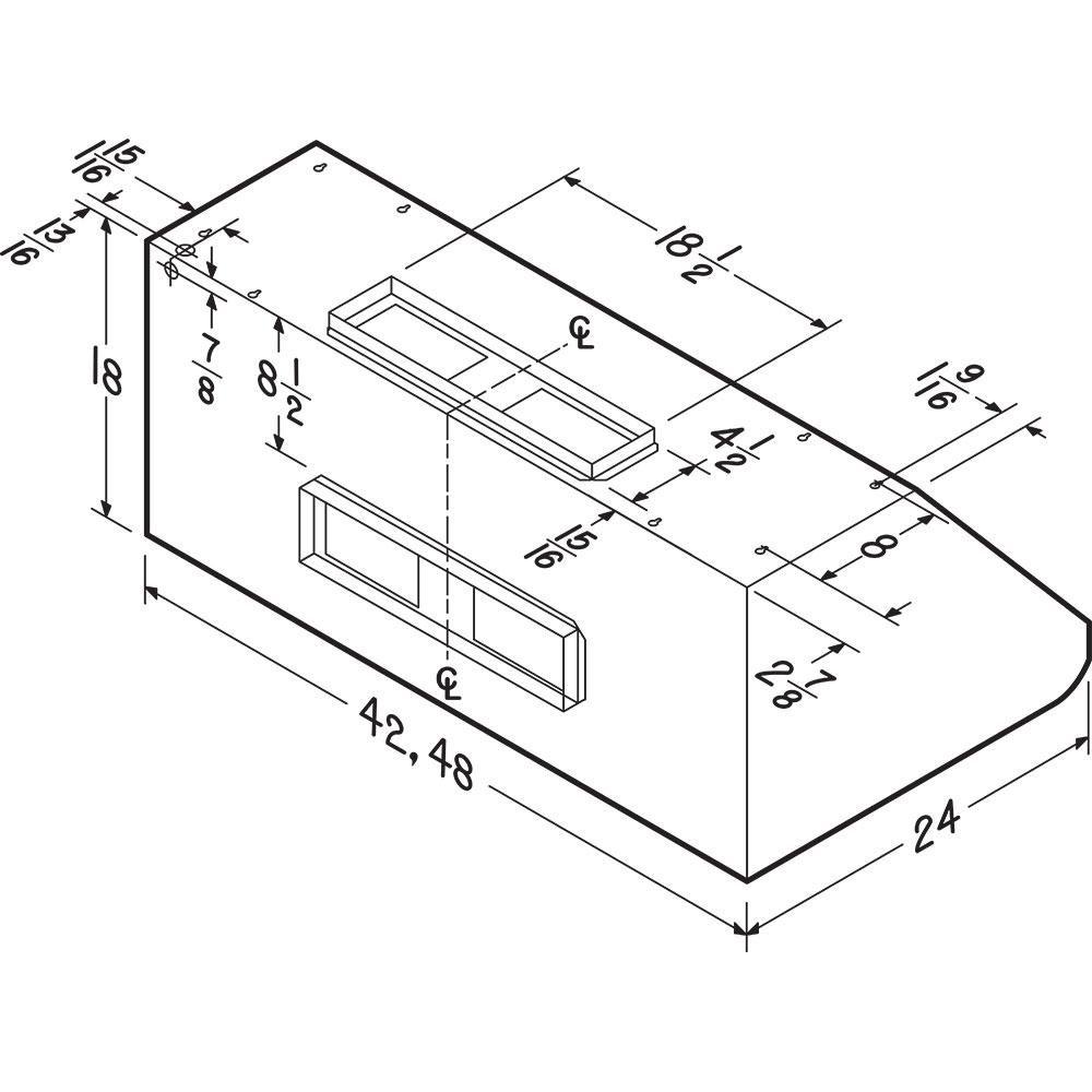 Broan Stainless Steel 48 in. Range Hood with Internal Blower 