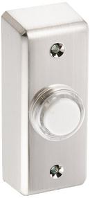 Lighted Door Chime Push Button in Satin Nickel