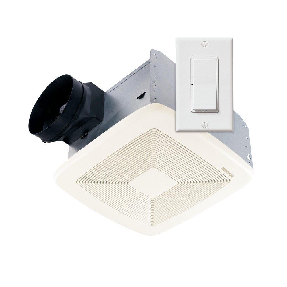 Broan White Bathroom Exhaust Fan in White 