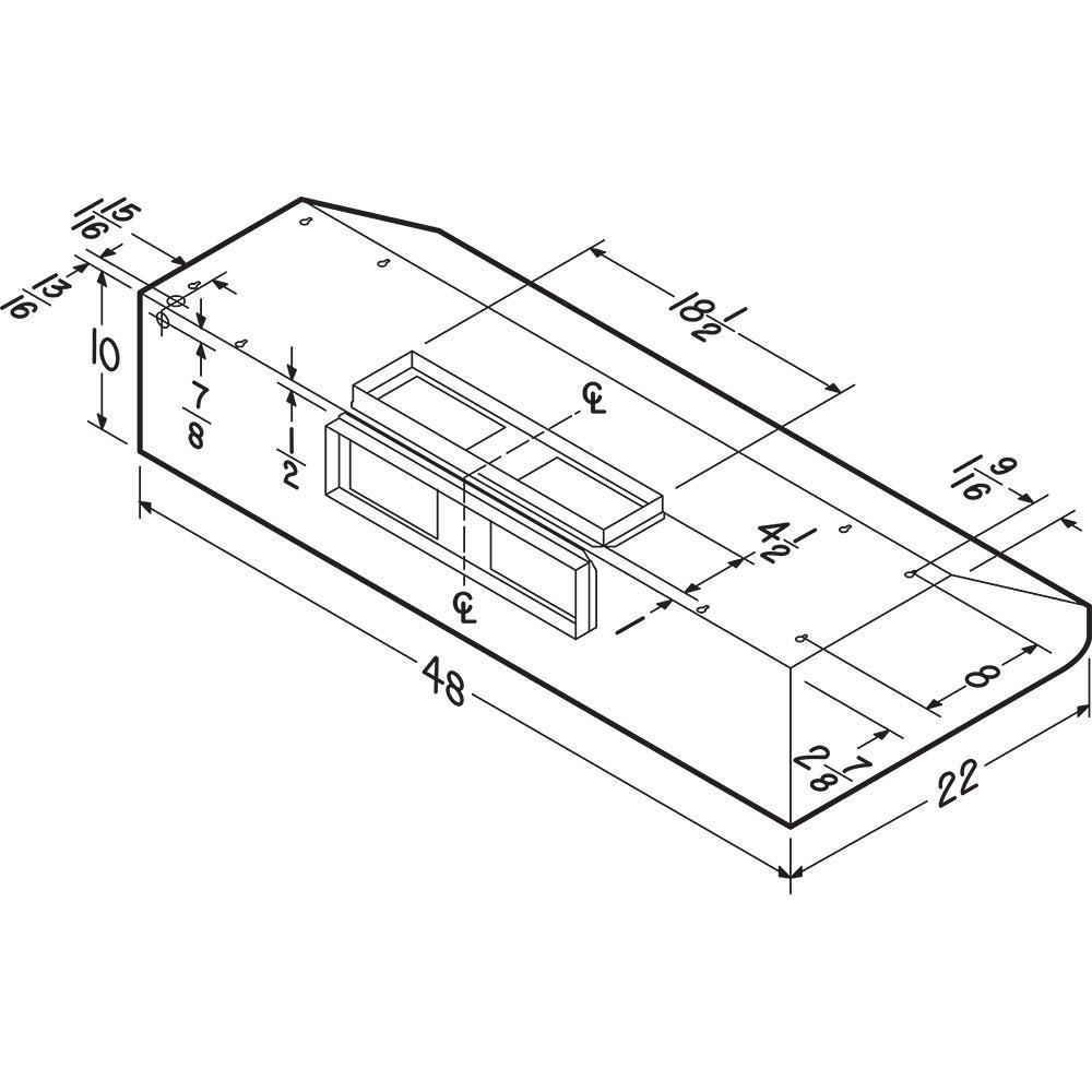 Broan Stainless Steel 48 in. 1200 cfm Range Hood 