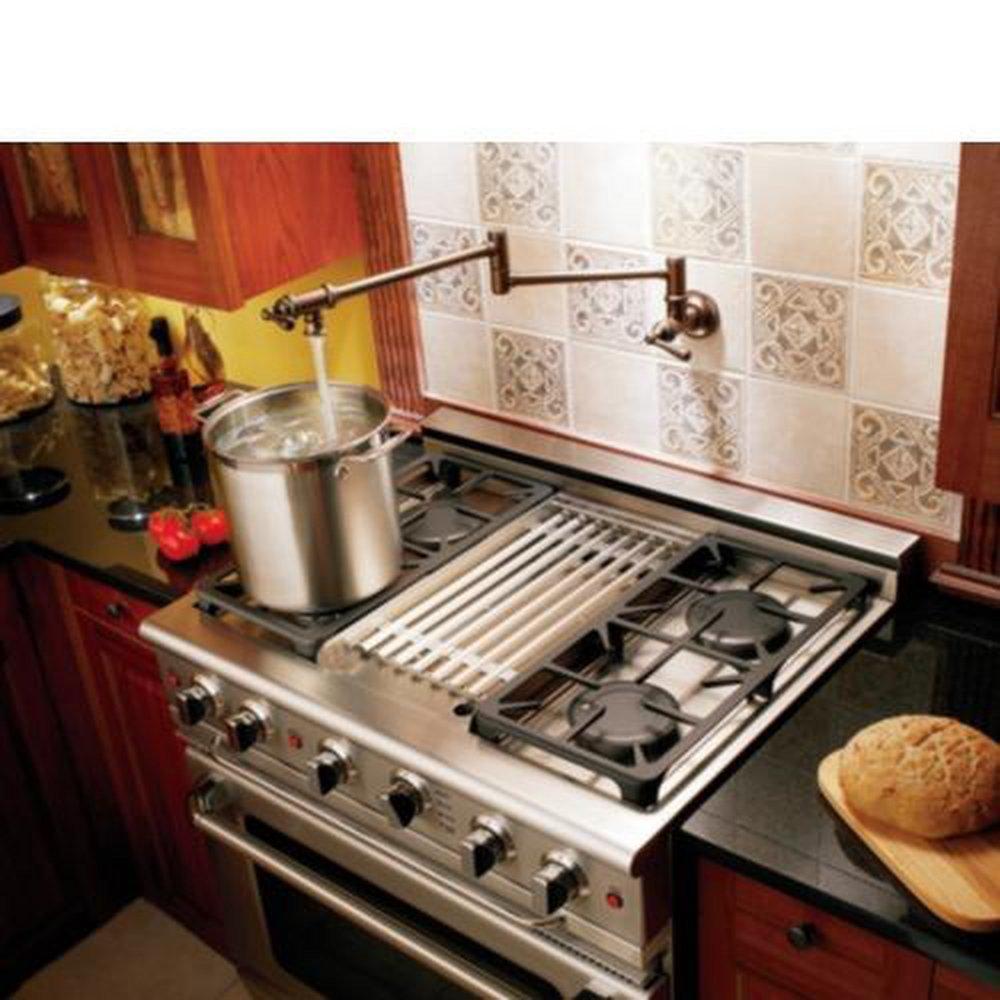 Moen Chrome 5.5 gpm 1 Hole Wall Mount Pot Filler with Double Lever Handle 