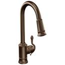 1.5 gpm Single Lever Handle Deckmount Kitchen Sink Faucet High Arc Pull-Down Spout 3/8 in. Compression Connection in Oil Rubbed Bronze