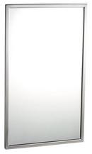 Bobrick Satin 18 in. Stainless Steel Frame Angle Glass Mirror 