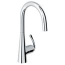 GROHE StarLight&reg; Chrome Single Handle Pull Out Kitchen Faucet 