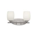 Kichler Lighting Brushed Nickel 100W 2-Light Bath Vanity Fixture 