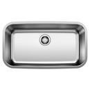 28 x 18 in. No Hole Stainless Steel Single Bowl Undermount Kitchen Sink  Refined Brushed Stainless Steel