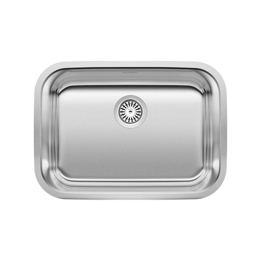 BLANCO Stainless Steel 25 x 18 in. No Hole Single Bowl Undermount Kitchen Sink 