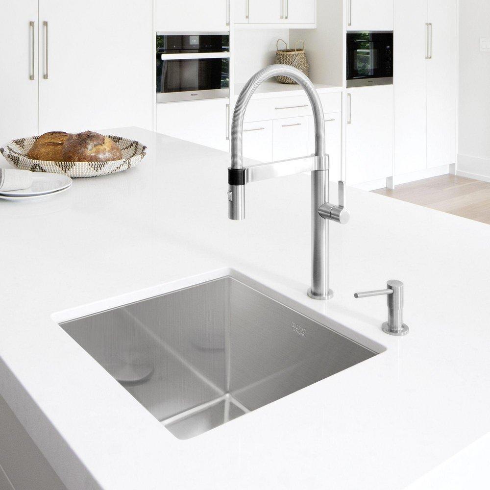BLANCO Polished Satin 19 x 18 in. No Hole Stainless Steel Single Bowl Undermount Kitchen Sink 