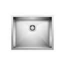 22 x 18 in. No Hole Stainless Steel Single Bowl Undermount Kitchen Sink in Satin Polished